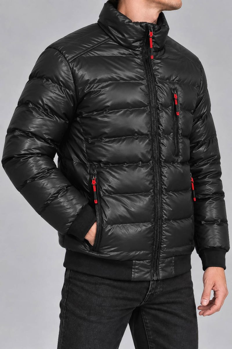 Men's demi-season jacket, black color, 214R836-5