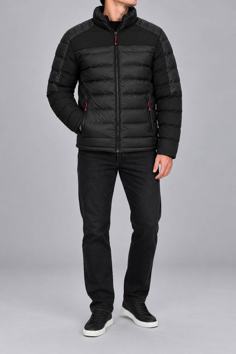 Men's demi-season jacket, black color, 214R831-5