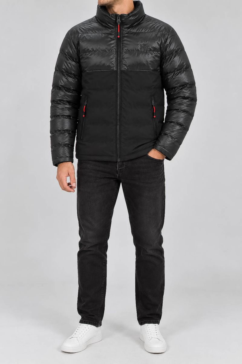 Men's demi-season jacket, black color, 214R826-5
