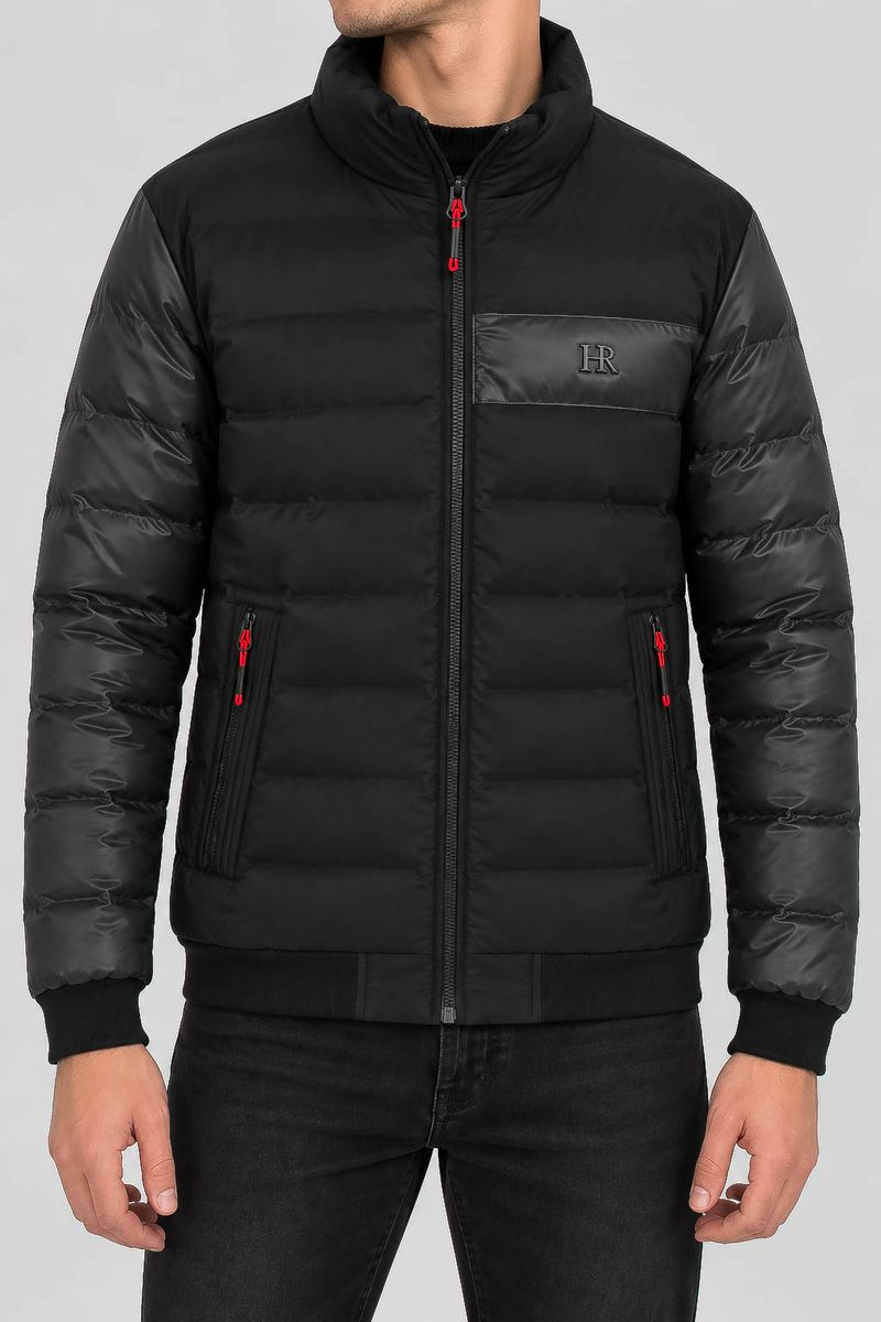 Men's demi-season jacket, black color, 214R819-5