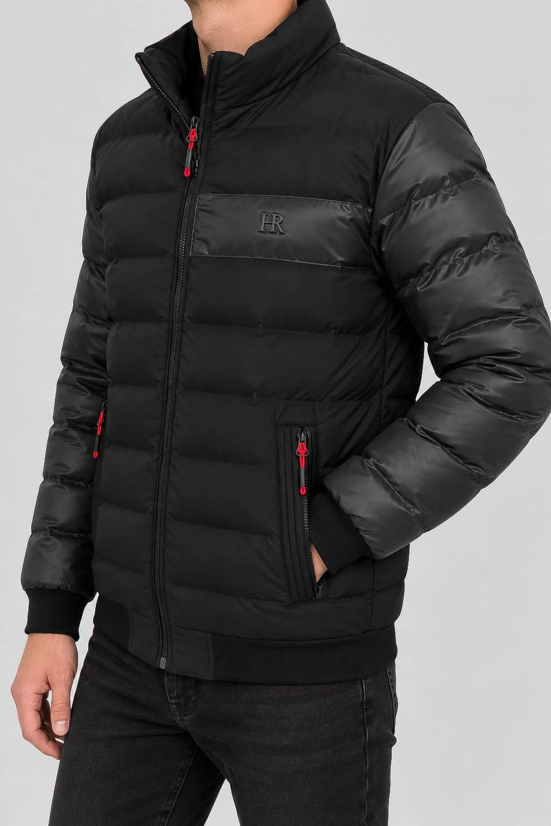 Men's demi-season jacket, black color, 214R819-5