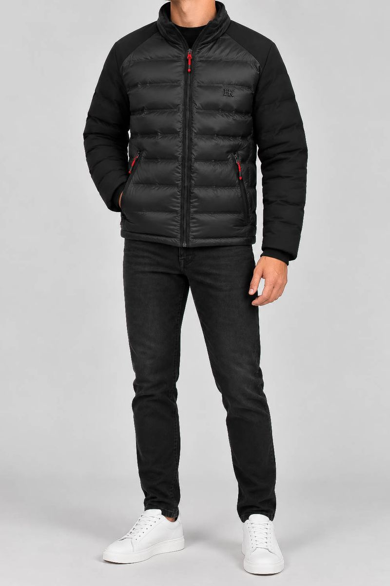 Men's demi-season jacket, black color, 214R818-5