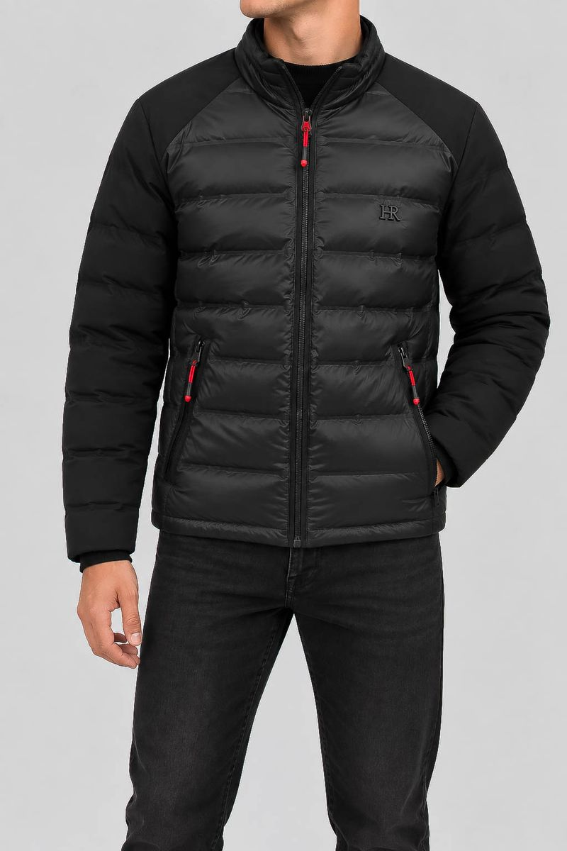 Men's demi-season jacket, black color, 214R818-5