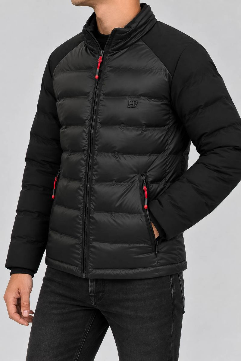 Men's demi-season jacket, black color, 214R818-5