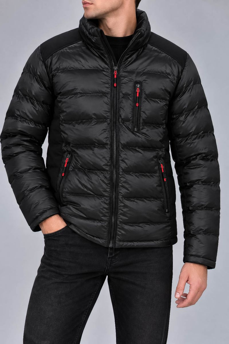 Men's Demi-Season Jacket, Black Color, 214R817-5