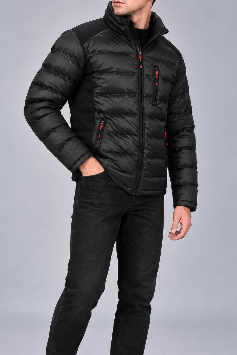 Men's Demi-Season Jacket, Black Color, 214R817-5
