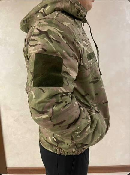Winter Short Bushel Jacket with Elastic Cuff on Fleece Multicam