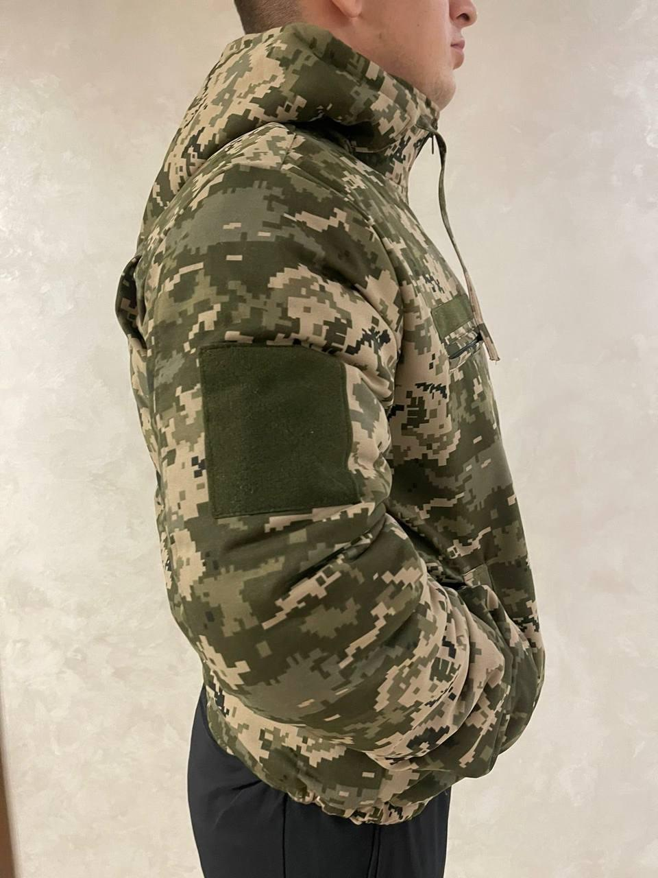Short Winter Bushel Jacket with Elastic on Fleece Pixel