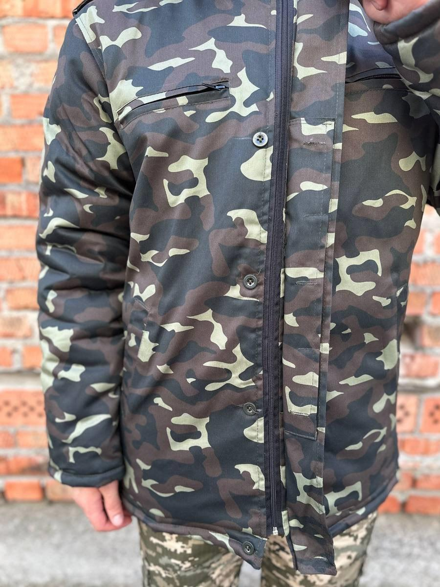 Winter Fur Bushel Coat "Oak" Camouflage Plus Size