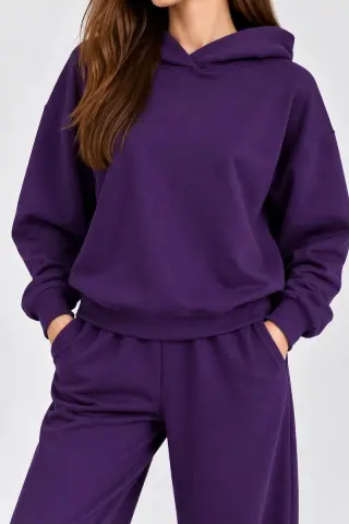 Спортивний костюм жіночий однотонний, колір фіолетовий, 244R1008-10