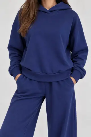 Спортивний костюм жіночий однотонний, колір синій, 244R1008-10