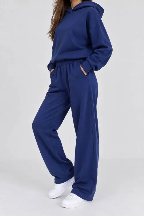Спортивний костюм жіночий однотонний, колір синій, 244R1008-10