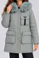 Women's winter jacket, light olive color, 129R8527 - Photo 2