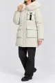 Women's winter jacket, light beige color, 129R8527 - Photo 1