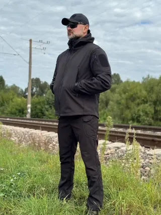 Костюм чорний софтшел ESDY