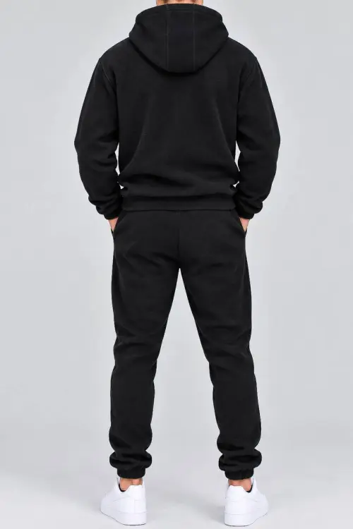 Men's Sports Suit on Fleece, Black Color, 257R662
