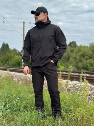Softshell Tactical Suit Esdy Demi-Season, Black