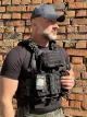 Tactical Plate Carrier Single Sword with 7 Pouches, Black - Photo 1