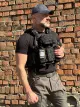Tactical Plate Carrier Single Sword with 7 Pouches, Black - Photo 2