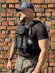 Tactical Plate Carrier Single Sword with 7 Pouches, Black - Photo 3