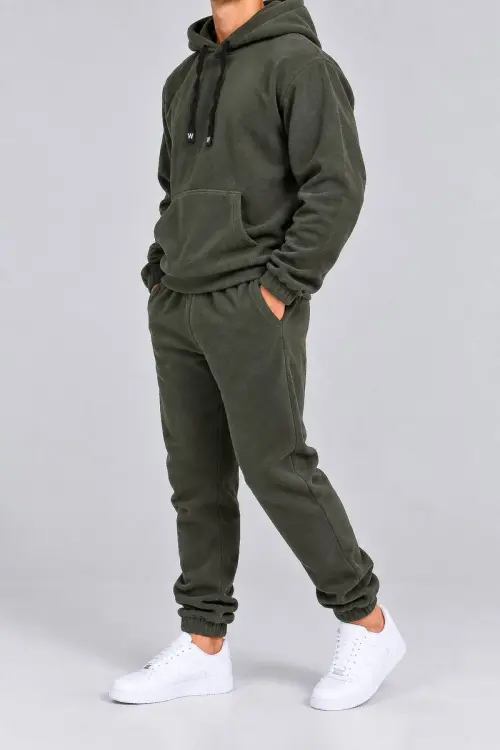 Men's Sports Suit on Fleece, Khaki Color, 257R662