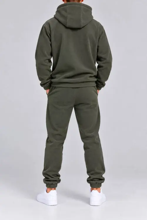 Men's Sports Suit on Fleece, Khaki Color, 257R662
