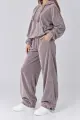 Women's velour sports suit, light powder color, 241R2001-20 - Photo 2