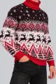 Men's Christmas Turtleneck Sweater, Red Color, 214R24713 - Photo 3