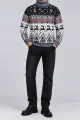 Men's New Year Sweater with High Neck, Denim Color, 214R24713 - Photo 2
