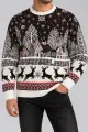 Men's Christmas Sweater, Brown, 214R22605 - Photo 1