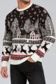 Men's Christmas Sweater, Brown, 214R22605 - Photo 3