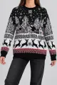 Women's Christmas Sweater, Black, 214R22605-5 - Photo 1