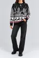 Women's Christmas Sweater, Black, 214R22605-5 - Photo 2