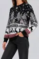 Women's Christmas Sweater, Black, 214R22605-5 - Photo 3
