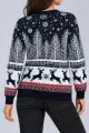 Women's Christmas Sweater, Blue, 214R22605-5 - Photo 4