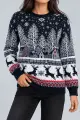 Women's Christmas Sweater, Blue, 214R22605-5 - Photo 1