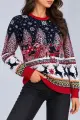 Women's Christmas Sweater, Red Color, 214R22605-5 - Photo 3