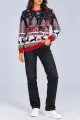 Women's Christmas Sweater, Red Color, 214R22605-5 - Photo 2