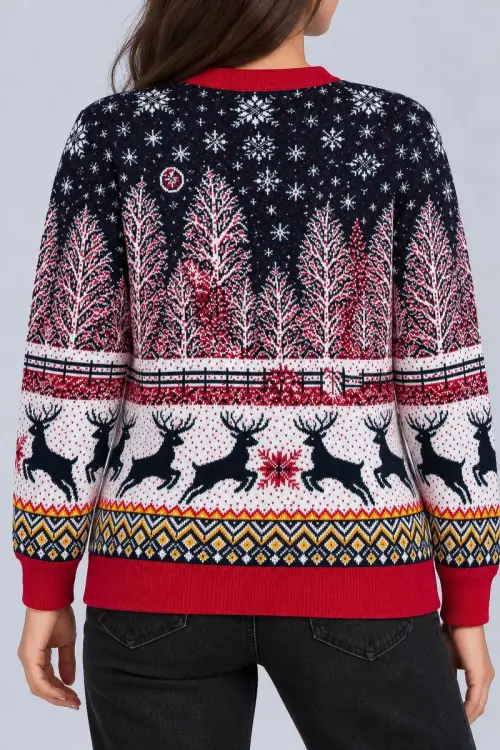 Women's Christmas Sweater, Red Color, 214R22605-5