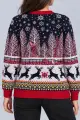 Women's Christmas Sweater, Red Color, 214R22605-5 - Photo 4