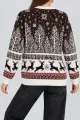 Women's Christmas Sweater, Brown Color, 214R22605-5 - Photo 4