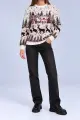 Women's Christmas Sweater, Milk Color, 214R22601-5 - Photo 2