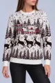 Women's Christmas Sweater, Milk Color, 214R22601-5 - Photo 1