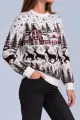 Women's Christmas Sweater, Milk Color, 214R22601-5 - Photo 3
