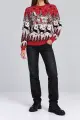 Women's Christmas Sweater, Red Color, 214R22601-5 - Photo 2
