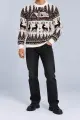 Men's Christmas Sweater, Beige Color, 214R21320 - Photo 2