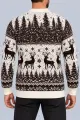 Men's Christmas Sweater, Beige Color, 214R21320 - Photo 4