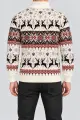 Men's New Year Sweater with Turtleneck, Cream Color, 214R21305 - Photo 4