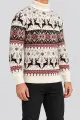 Men's New Year Sweater with Turtleneck, Cream Color, 214R21305 - Photo 3