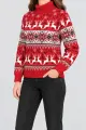 Women's New Year Turtleneck Sweater, Red, 214R21305-5 - Photo 3